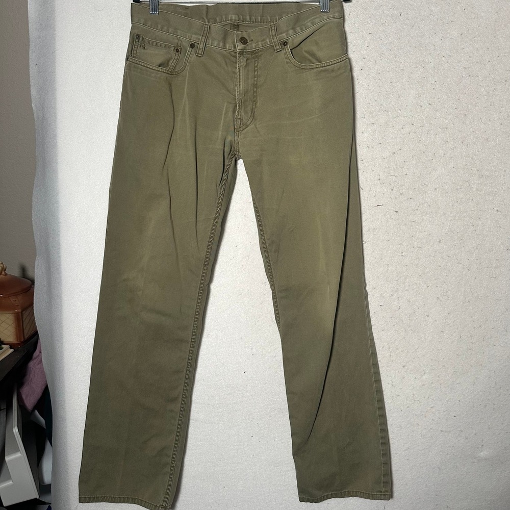 Vintage Polo Ralph Lauren Mens 32x30 Olive Green Khaki Cotton Straight Leg Pant